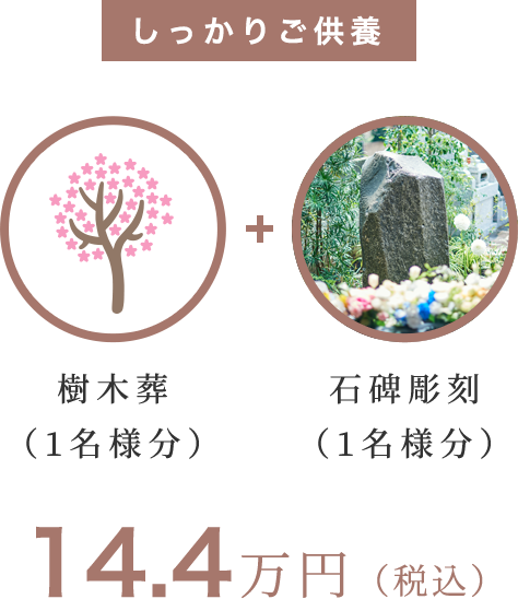 樹木葬（1名様分） + ご法要 14.4万円（税込）